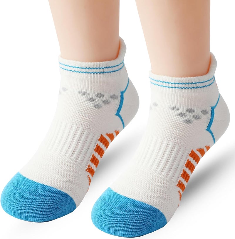 Zumou Kids Athletic Ankle Socks Low Cut Heel Tab for Youth Big Boys Hiking Socks - Image 2